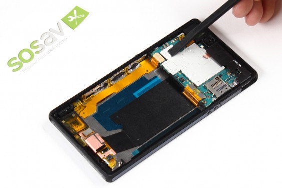 Guide photos remplacement nappe boutons (power, vibreur...) Xperia Z (Etape 17 - image 1)