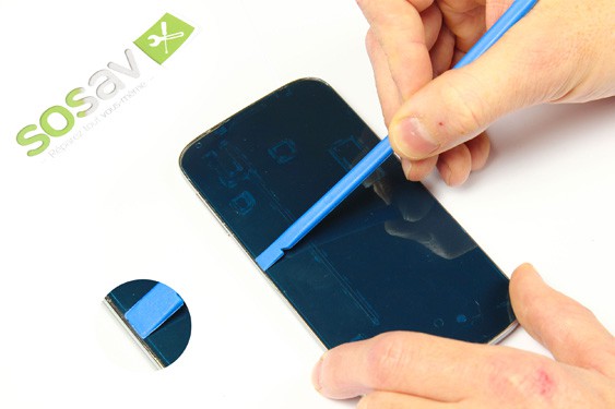 Guide photos remplacement sticker vitre Samsung Galaxy S4 (Etape 4 - image 1)