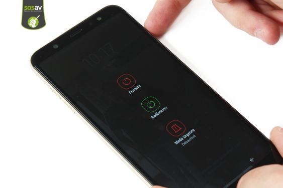 Guide photos remplacement haut-parleur externe Galaxy A6+ (2018) (Etape 1 - image 1)