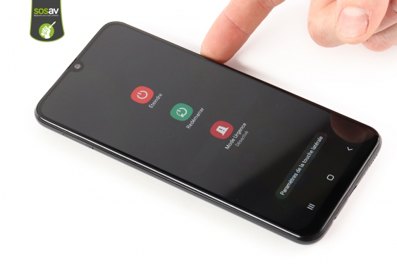 Guide photos remplacement nappe de liaison écran Galaxy M21 (Etape 1 - image 1)