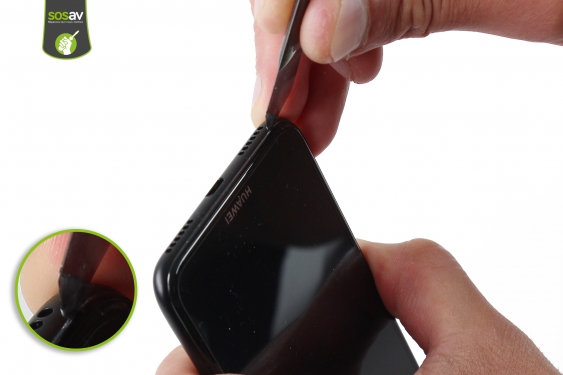 Guide photos remplacement ecran Huawei Y6 2019 (Etape 4 - image 1)
