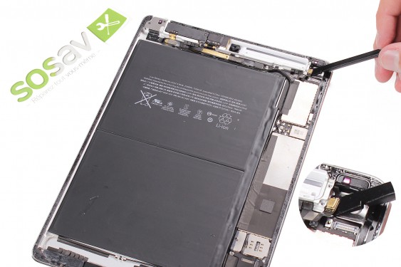 Guide photos remplacement nappe bouton power/microphone secondaire iPad Air 2 3G (Etape 22 - image 2)