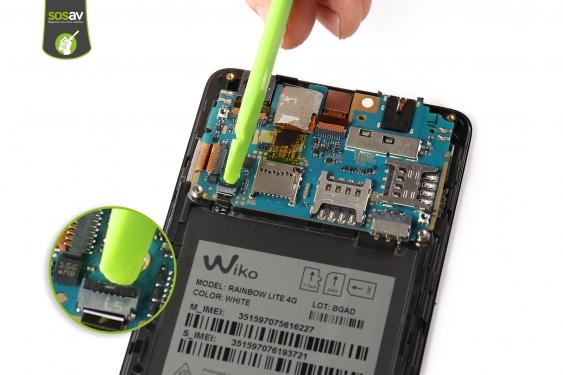 Guide photos remplacement nappe power & volume Wiko Rainbow Lite 4G  (Etape 11 - image 2)