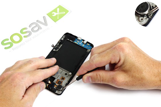 Guide photos remplacement hp interne + vibreur + prise jack Samsung Galaxy S2 (Etape 20 - image 2)