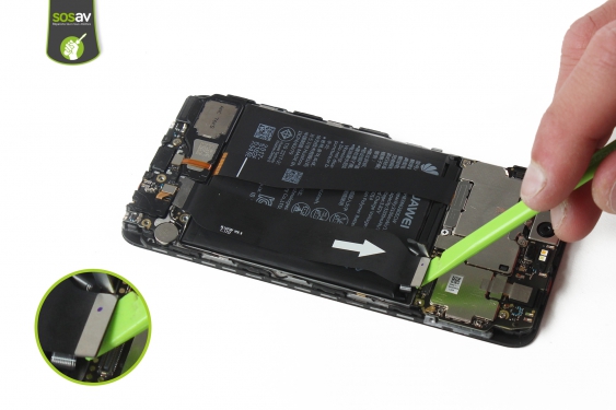 Guide photos remplacement nappe de liaison connecteur de charge Huawei P10 (Etape 13 - image 4)