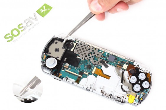 Guide photos remplacement prise jack / prise sortie tv PSP 2000 (Etape 19 - image 1)