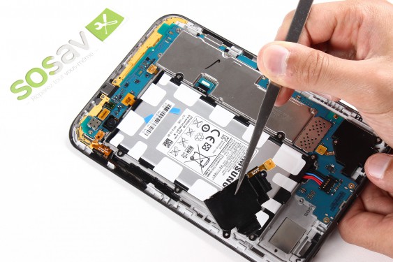 Guide photos remplacement haut-parleur externe gauche Samsung Galaxy Tab 2 7" (Etape 8 - image 4)