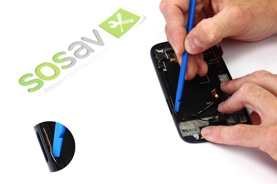 Guide photos remplacement nappe volume + hp interne Samsung Galaxy S3 (Etape 14 - image 4)