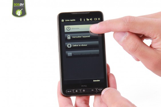 Guide photos remplacement haut-parleur interne HTC HD2 (Etape 1 - image 2)