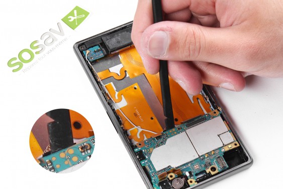 Guide photos remplacement haut-parleur interne (haut-parleur d'écoute) Xperia Z1 (Etape 13 - image 4)