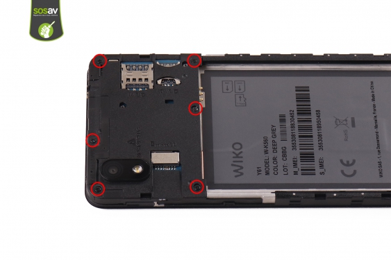 Guide photos remplacement ecran Wiko Y61 (Etape 13 - image 1)