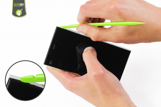 Guide photos remplacement nappe contacts prise jack / capteur proximité et luminosité Xiaomi MI3 (Etape 3 - image 2)