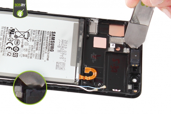 Guide photos remplacement haut-parleur interne Galaxy A7 (2018) (Etape 18 - image 1)