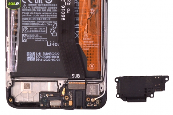 Guide photos remplacement haut parleur externe Redmi Note 11S 5G (Etape 9 - image 2)