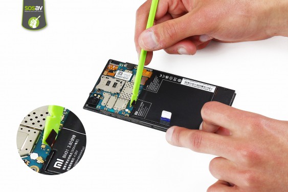 Guide photos remplacement nappe contacts prise jack / capteur proximité et luminosité Xiaomi MI3 (Etape 7 - image 2)