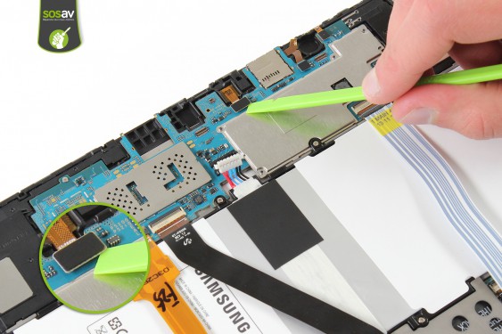 Guide photos remplacement haut-parleur droit / prise jack / antenne wifi Galaxy Tab 3 10.1 (Etape 17 - image 1)