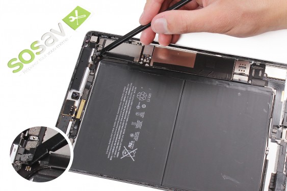Guide photos remplacement nappe bouton power/microphone secondaire iPad Air 2 3G (Etape 15 - image 4)