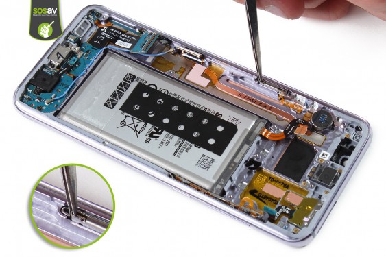 Guide photos remplacement nappe power Samsung Galaxy S8+ (Etape 24 - image 1)