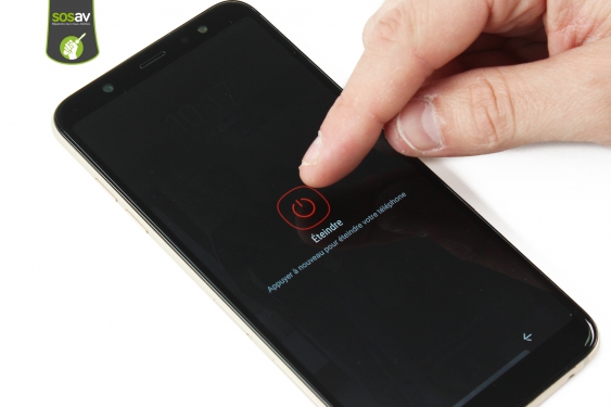 Guide photos remplacement haut-parleur externe Galaxy A6+ (2018) (Etape 1 - image 3)