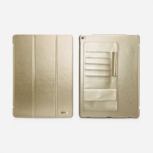 Etui Business en cuir or multi-cartes Icarer pour iPad Pro 12,9" (2015) Accessoires iPad Pro 12,9" - SOSav.fr
