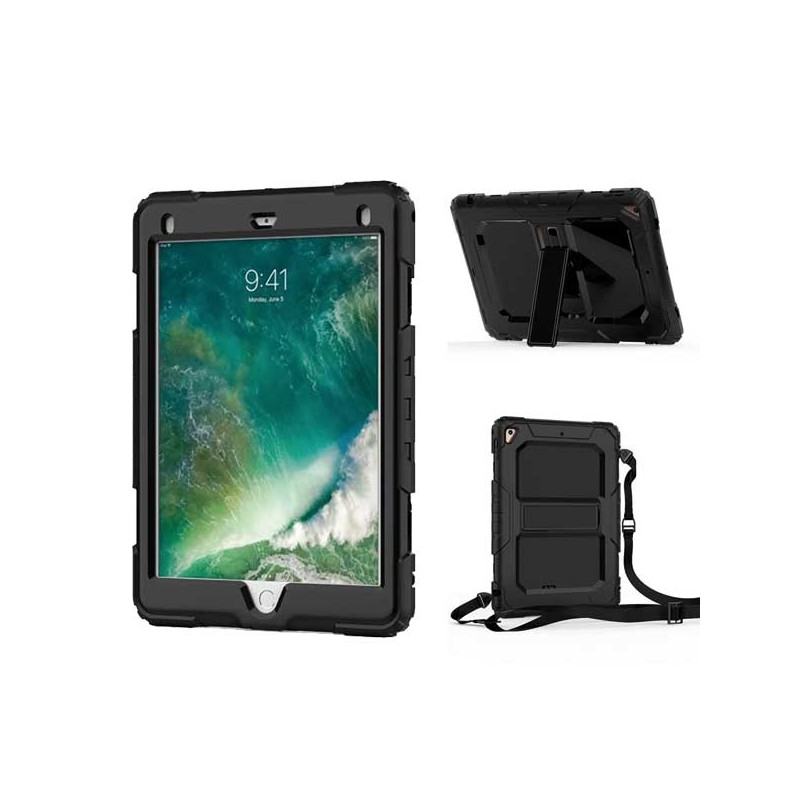Coque Renforcée Incassable Shock Proof iPad Pro 10.5" noire multi-positions iPad Pro 10,5" - SOSav.fr