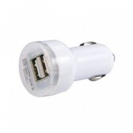 Chargeur CE voiture Blanc double USB Charge - SOSav.fr