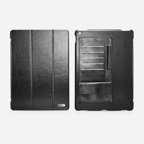 Etui Business en cuir noir multi-cartes Icarer pour iPad Pro 12,9" (2015) Accessoires iPad Pro 12,9" - SOSav.fr