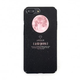 Coque rigide Soft Touch Lune rose iPhone 7 Plus / iPhone 8 Plus Accessoires iPhone 7 Plus - SOSav.fr