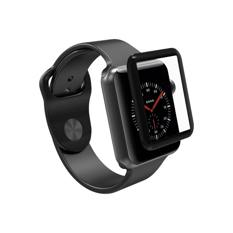 Film protection avant 3D full en verre trempé Apple Watch 38mm MacManiack Accessoires - SOSav.fr