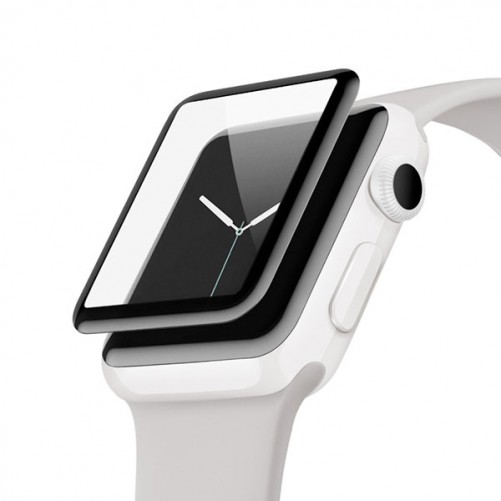 Film protection avant 3D full en verre trempé Apple Watch 38mm MacManiack Accessoires - SOSav.fr