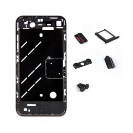 chassis et contour métallique bezel NOIR BRILLANT iPhone 4 Pièces détachées iPhone 5S - SOSav.fr