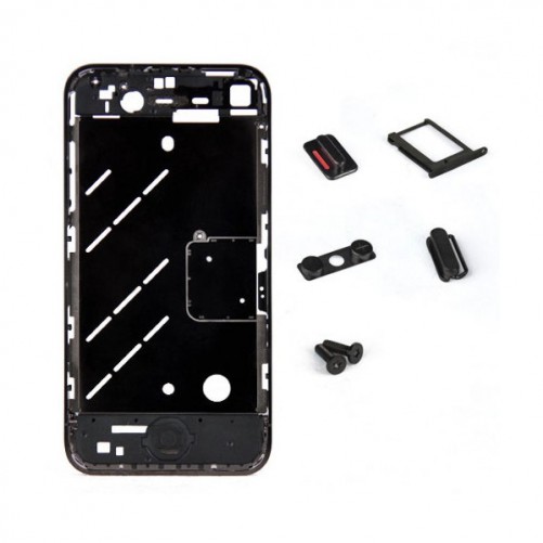 chassis et contour métallique bezel NOIR BRILLANT iPhone 4 Pièces détachées iPhone 5S - SOSav.fr