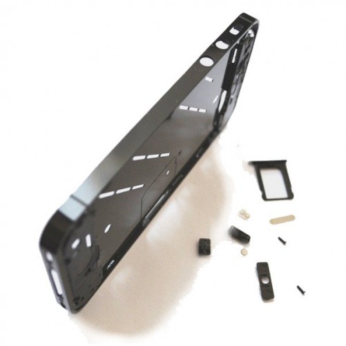 chassis et contour métallique bezel NOIR BRILLANT iPhone 4 Pièces détachées iPhone 5S - SOSav.fr