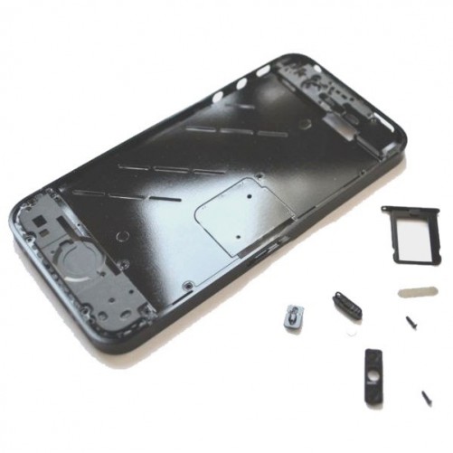 chassis et contour métallique bezel NOIR BRILLANT iPhone 4 Pièces détachées iPhone 5S - SOSav.fr