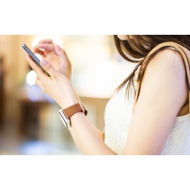 Bracelet cuir brun Hoco pour Apple Watch 38mm MacManiack non trie - SOSav.fr